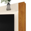 Ver imagem 2 de Estante Painel TV 70 pol 198cm MDP com LED Off White e Canela Mpozenato