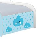 Ver imagem 2 de Cama Solteiro Infantil com Colchão Nuvens Meninos MDF Branco Casah
