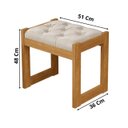 Ver imagem 2 de Pufe Banqueta Baixa Banco Estofado Mdf Luanda Quarto Luxo Fenix:cinamomo