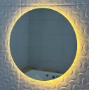 Ver imagem 3 de Espelho Redondo 80cm X 80cm com Led a Pilha ou Fonte.:branco Quente a Pilha
