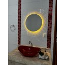 Ver imagem 2 de Espelho Redondo 80cm X 80cm com Led a Pilha ou Fonte.:branco Quente a Pilha