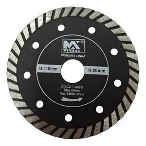 Disco Turbo Corte Diamantado Winmax Tijolo Reboco 110x20mm