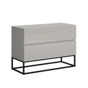 Ver imagem 2 de Mesa de Cabeceira Eros 2 Gavetas  Estilo Industrial