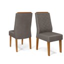 Ver imagem 4 de Conjunto Sala de Jantar Mesa Kiara 160x90cm Tampo Vidro/MDF com 6 Cadeiras Lidia DJ Móveis