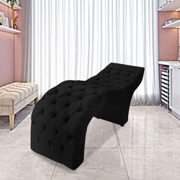 Maca Estofada Estética Cílios Salão Spa Suede Olivia Cor:preto - 2