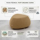 Ver imagem 3 de Puff Orgânico Decorativo 75cm Orbis Bouclé Camel - Nexta Casa