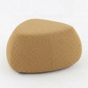 Ver imagem 2 de Puff Orgânico Decorativo 75cm Orbis Bouclé Camel - Nexta Casa