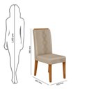 Ver imagem 5 de Conjunto Sala de Jantar Mesa Kiara 160cm Tampo Vidro/MDF com 4 Cadeiras Yasmin Marrom/Freijó/Off White/Veludo Kraft