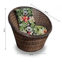 Ver imagem 2 de Conjunto de Poltronas Fibra Sintética Bola - 4 Poltronas + 1 Mesa Centro - Tecido Saquarema