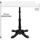 Ver imagem 2 de Base de Mesa Apus em Ferro Preto 75 Cm (alt) Tampo Mdp Quadrado Branco 70cm (larg) X 2,5 Cm (alt)