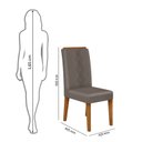 Ver imagem 6 de Conjunto Sala de Jantar Mesa Kiara 160cm Tampo Vidro/mdf com 4 Cadeiras Yasmin