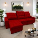 Ver imagem 2 de Sofá Barcelona Retrátil 3 Lugares Vermelho Simonetto - Meu Estofado Sofá Retrátil 3 Lugares Barcelon