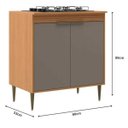 Ver imagem 3 de Cozinha 6 Peças C/ Portas Embutidas, Módulos Versáteis P/ Montagem em Diferentes Paredes, Otimizando