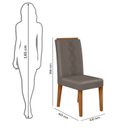 Ver imagem 5 de Conjunto Sala de Jantar Mesa Kiara 160x90cm Tampo Vidro/MDF com 4 Cadeiras Yasmin DJ Móveis