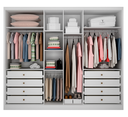 Ver imagem 3 de Guarda Roupa Casal Robust 6 Portas 8 Gavetas - Móveis Novo Horizonte: Branco