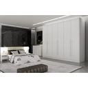 Ver imagem 1 de Guarda Roupa Casal Robust 6 Portas 8 Gavetas - Móveis Novo Horizonte: Branco