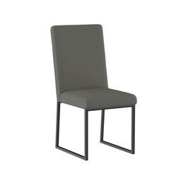 Cadeira de Jantar com Base Ferro Preto Luxo Balaqui Decor Cor:cinza - 1