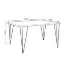 Ver imagem 4 de Conjunto De Mesa Eames Clips De Ferro Cobre Tampo Preto 135x75 6 Cadeiras Cobre Assento Branca