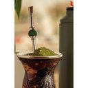 Ver imagem 2 de Bomba de Chimarrão Tramontina Ilex em Aço Inox com Rosca e Pedra Ágata Verde 25 Cm Tramontina