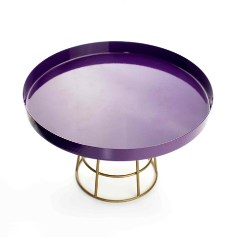 Boleira com Suporte de Metal com Base Roxo - D’Rossi
