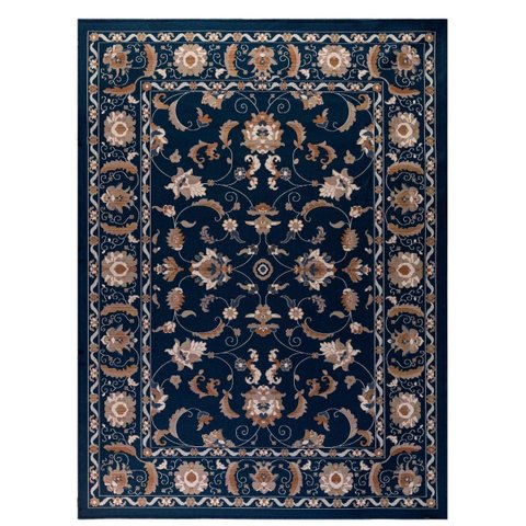 Tapete Sala Quarto Antiderrapante Tipo Belga Persa Clássico:petunia Azul/1,50x2,00m