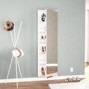 Ver imagem 3 de Sapateira Itabuna Suspensa 1 Porta com Espelho 6 Prateleiras Branco Politorno Móveis