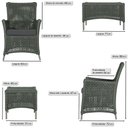 Ver imagem 2 de 4 Poltronas e 1 Mesa Igapó em Alumínio Pintura Fendi Corda Náutica Estofado 11