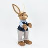 Coelho de Páscoa Decoração em Palha Coelhinho de Chapéu 60cm - 4