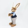Coelho de Páscoa Decoração em Palha Coelhinho de Chapéu 60cm - 3