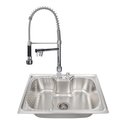 Ver imagem 1 de Cuba Gourmet 50x40cm Inox 201 com Torneira Gourmet e Tábua
