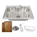 Ver imagem 2 de Cuba Gourmet 50x40cm Inox 201 com Torneira Gourmet e Tábua