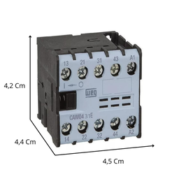 Minicontator Auxiliar Weg Cwca0-31-00v26 220v 3na+1nf 10a - 3