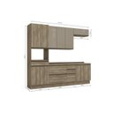 Ver imagem 5 de Cozinha Modulada Completa 7 Peças 10 Portas com Torre Quente Tampo e Porta de Vidro Maxxi