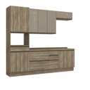Ver imagem 4 de Cozinha Modulada Completa 7 Peças 10 Portas com Torre Quente Tampo e Porta de Vidro Maxxi