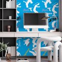 Ver imagem 1 de Papel de Parede Casual Esportivo Skate Fundo Azul Gh Papel de Parede 3,5m