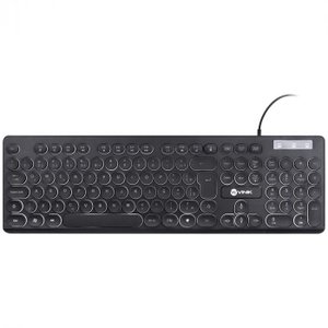Teclado Chocolate SLIM Multimidia Teclas Redondas LED Branco 1.8 Metros USB - TC200