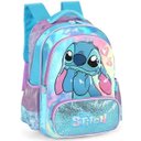 Ver imagem 2 de Mochila Escolar de Costas Infantil Stitch Peluciada Disney Azul