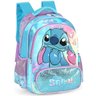 Mochila Escolar de Costas Infantil Stitch Peluciada Disney Azul - 2