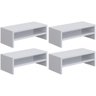 Kit 04 Suportes para Monitor Stand Home Office Lap 63 Cm L03 Branco - Lyam - 1