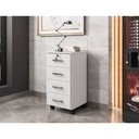 Ver imagem 3 de Gaveteiro Gávea Organizador 4 Gavetas com Rodinhas - Branco