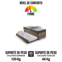 Ver imagem 7 de Bicama Box Baú Solteiro com Colchão Dual Firm Ecoflex Linho Marrom 88x188