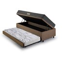 Ver imagem 4 de Bicama Box Baú Solteiro com Colchão Dual Firm Ecoflex Linho Marrom 88x188