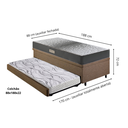 Ver imagem 2 de Bicama Box Baú Solteiro com Colchão Dual Firm Ecoflex Linho Marrom 88x188