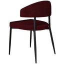 Ver imagem 6 de Kit 04 Cadeiras Estofada para Sala de Jantar Serena Preto C01 Bouclê Vermelho Bordô - Lyam Decor