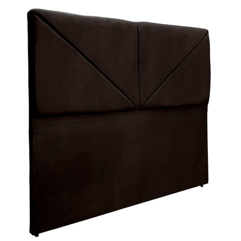 Cabeceira Módulos V Almofadada para Cama Luxo Clean Suede Rbl:solteiro Tradicional/marrom
