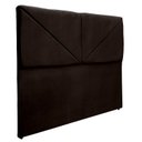 Ver imagem 1 de Cabeceira Módulos V Almofadada para Cama Luxo Clean Suede Rbl:solteiro Tradicional/marrom