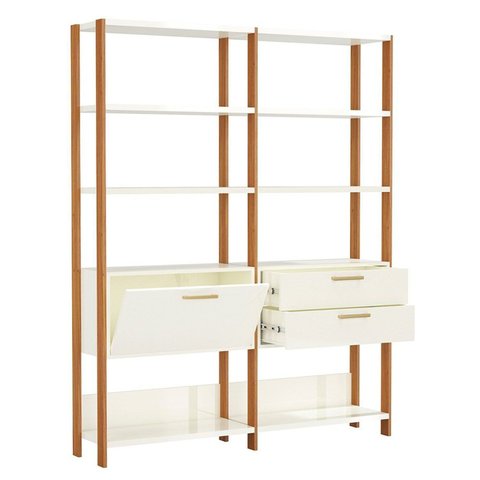 Estante de Livros 100% MDF 144cmx185cm Estantes 2 Unidades Dalla