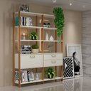 Ver imagem 1 de Estante de Livros 100% MDF 144CMX185CM Estantes 2 Unidades Dalla Branco/Freijó/Off White