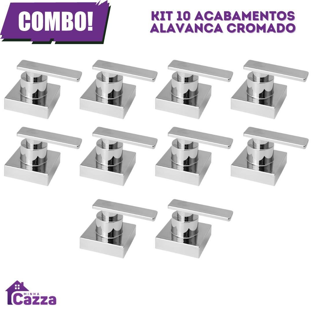 Kit 10 Acabamento Registro Alavanca Quadrada Padrão Deca - 4