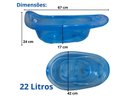 Ver imagem 7 de Banheira Bebê 22 Lts Valvula Água Transparente Plastibrasil Cor Azul sem Desenho